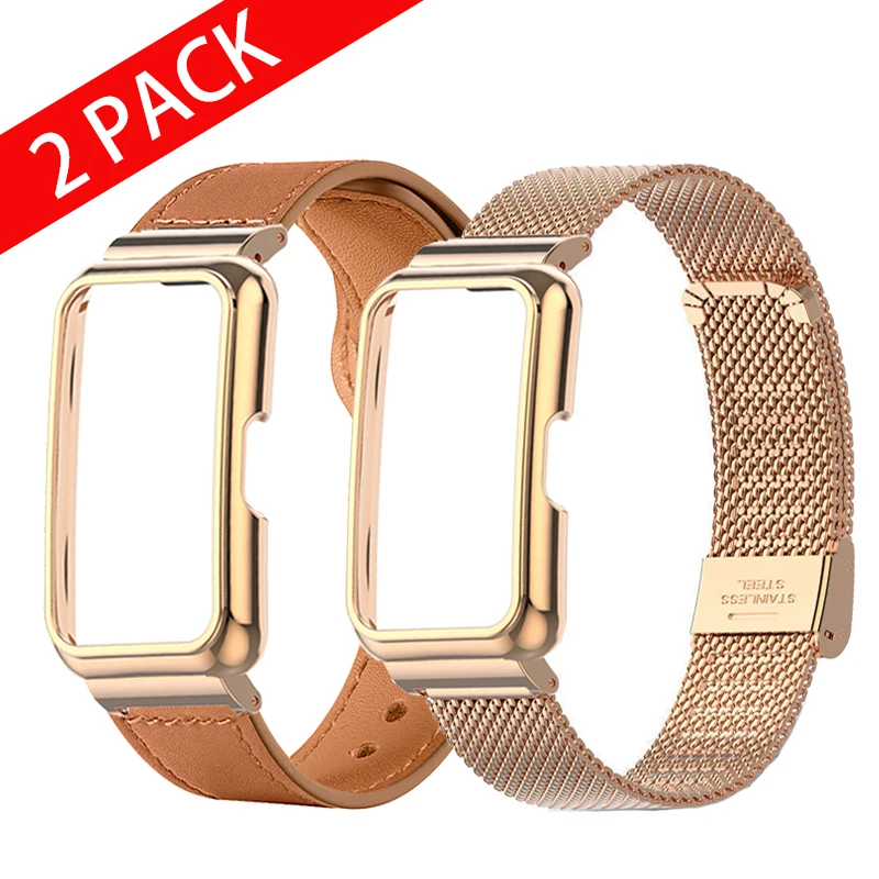 Metal Strap For Huawei Band 9 8 7 6 Smart Band Accessories  Bracelets For Huawei Band 6 Pro/Honor Band 7 6 Belt Protector Case