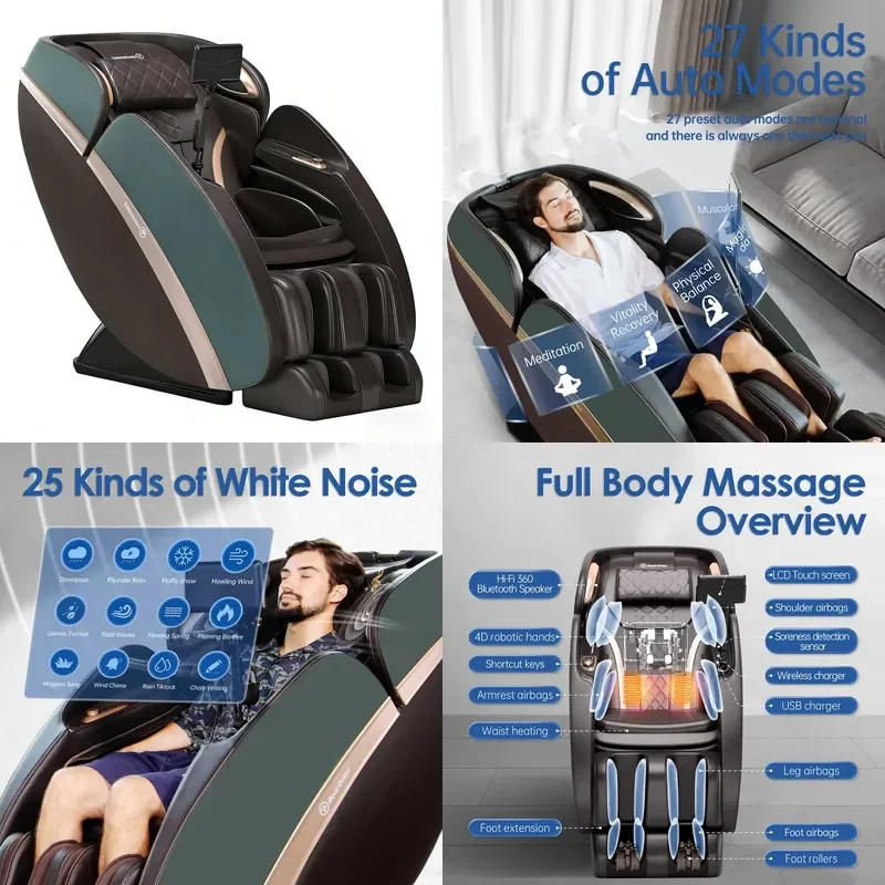 28 core full body air pressure  track waist heating physiotherapy APP control white noise