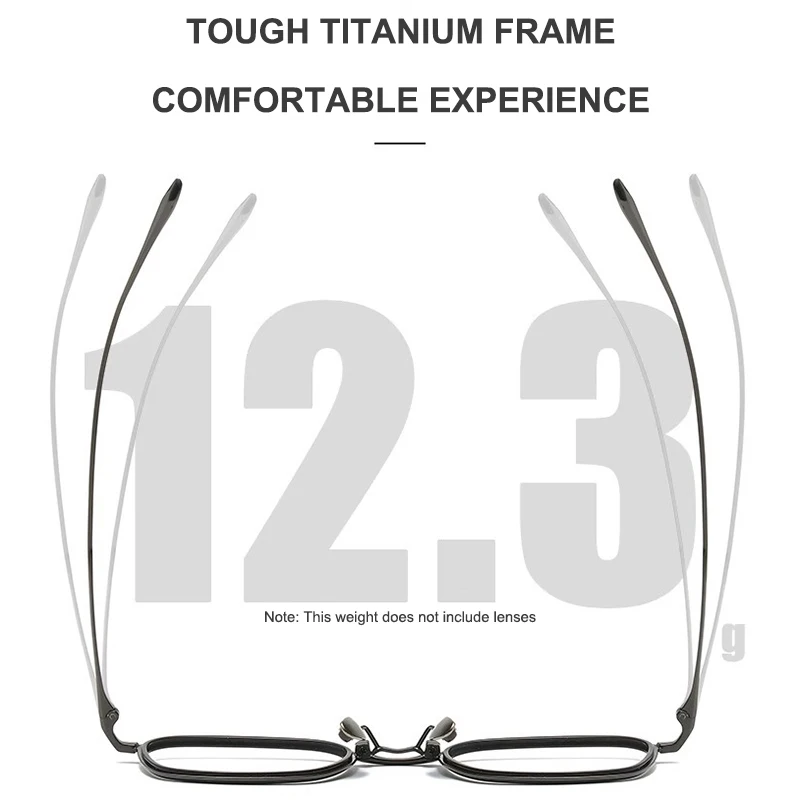 Retro Luxury Ultra-Light Half-Titanium Glasses Frame Women Square Eyeglasses Double-Rim Design Men Business Casual Spectacles