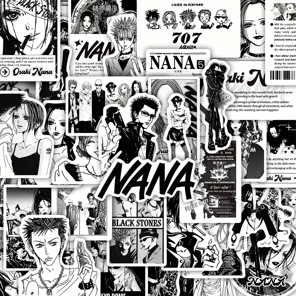 Рисунок 2 - черный, белый цвет Маган НАНА Наклейки