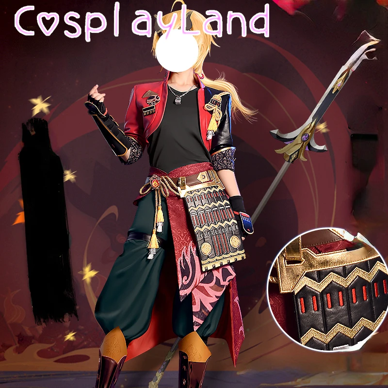 W magazynie gra Genshin Impact Cosplay Thoma Cosplay kostium męski Genshin wpływ Thoma przebranie na karnawał impreza z okazji Halloween Fancy Suit