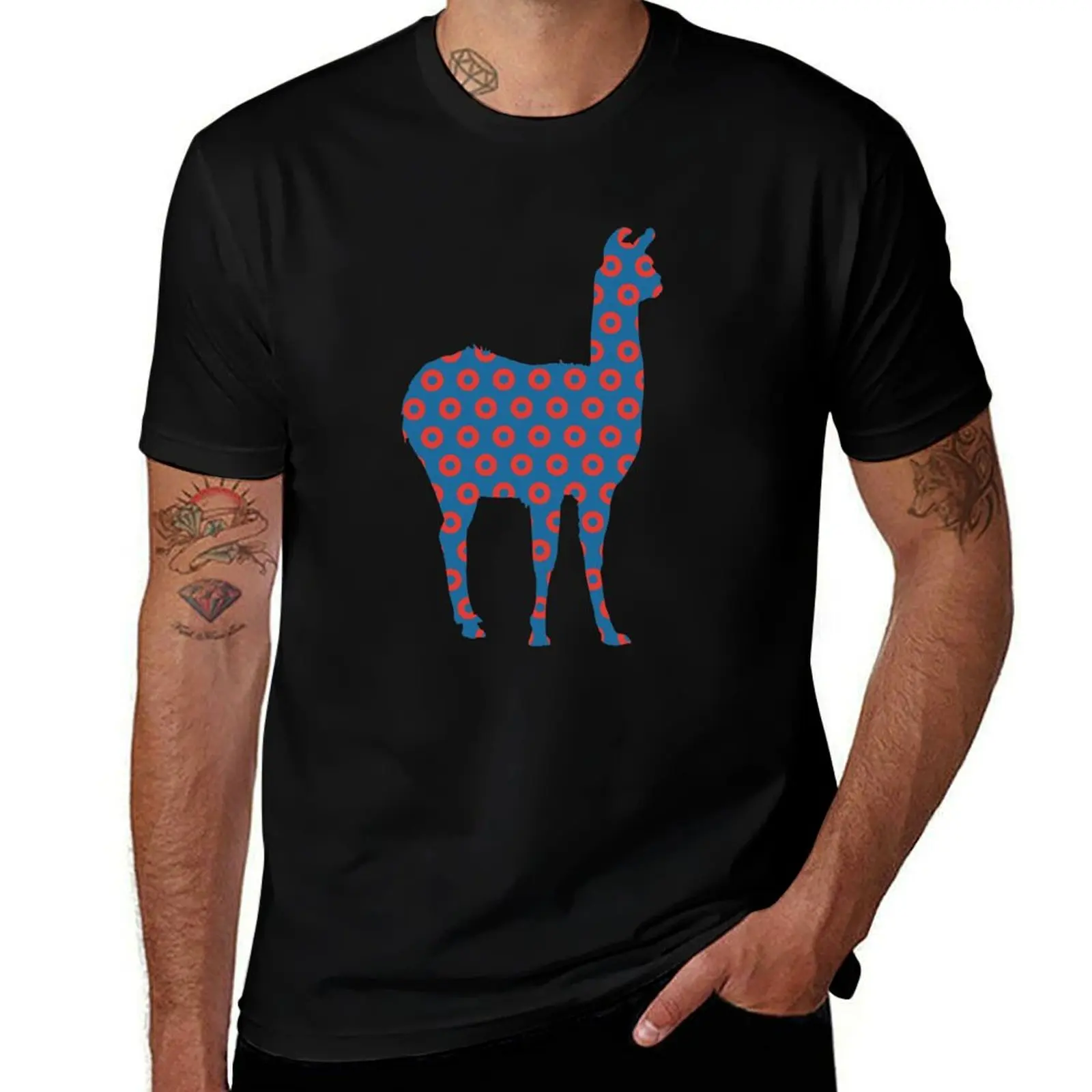 

Phish Donuts Llama T-Shirt Basic Daily Outfit Short Sleeve Tee