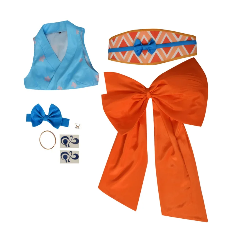 오즈아빠 애니메이션 나미 코스프레 의상, 기모노 원피스 가발 정장, 성인 여성 할로윈 카니발 코스프레 코스튬, 2023 신제품