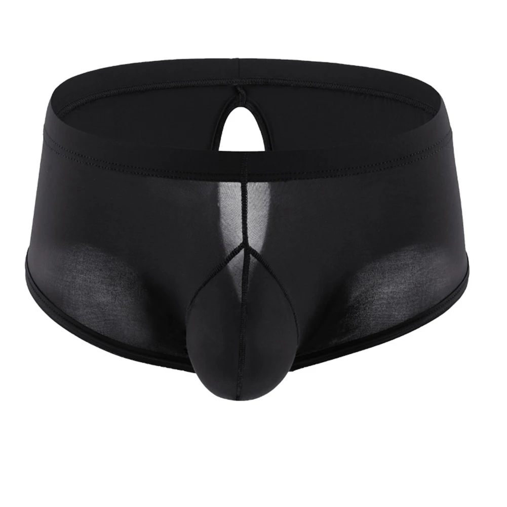 

Hot Sale Brand New Boxer Boxer Briefs Smooth T-Panties Underwear Bulge Pouch Buttocks Hollow Elastic Open Butt