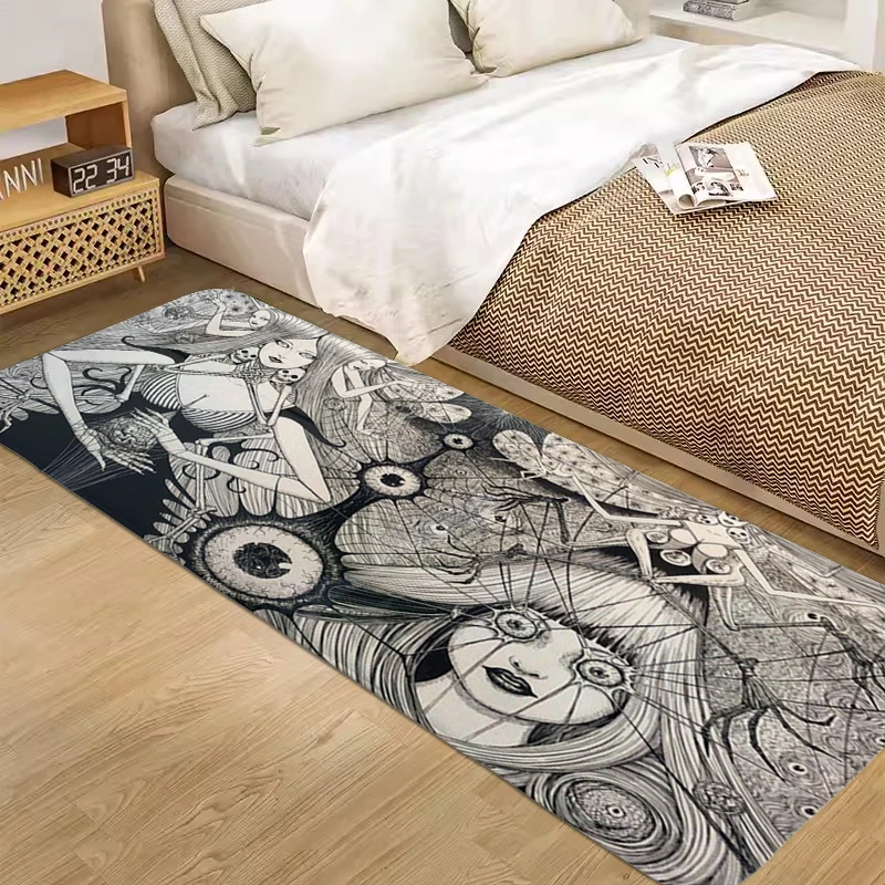 Kitchen Treadmill Rugs S-Junji Itos Entrance Door Children's Bedroom Carpet for Home Entrance Non-slip Mat Room Floor Carpets