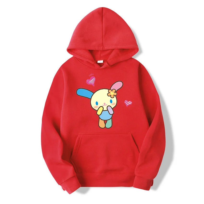 Sanrio U Sa Ha Na Men's and Women's Hoodie Casual Street Clothing Long sleeved Sweatshirt Boys and Girls Autumn Top Coat