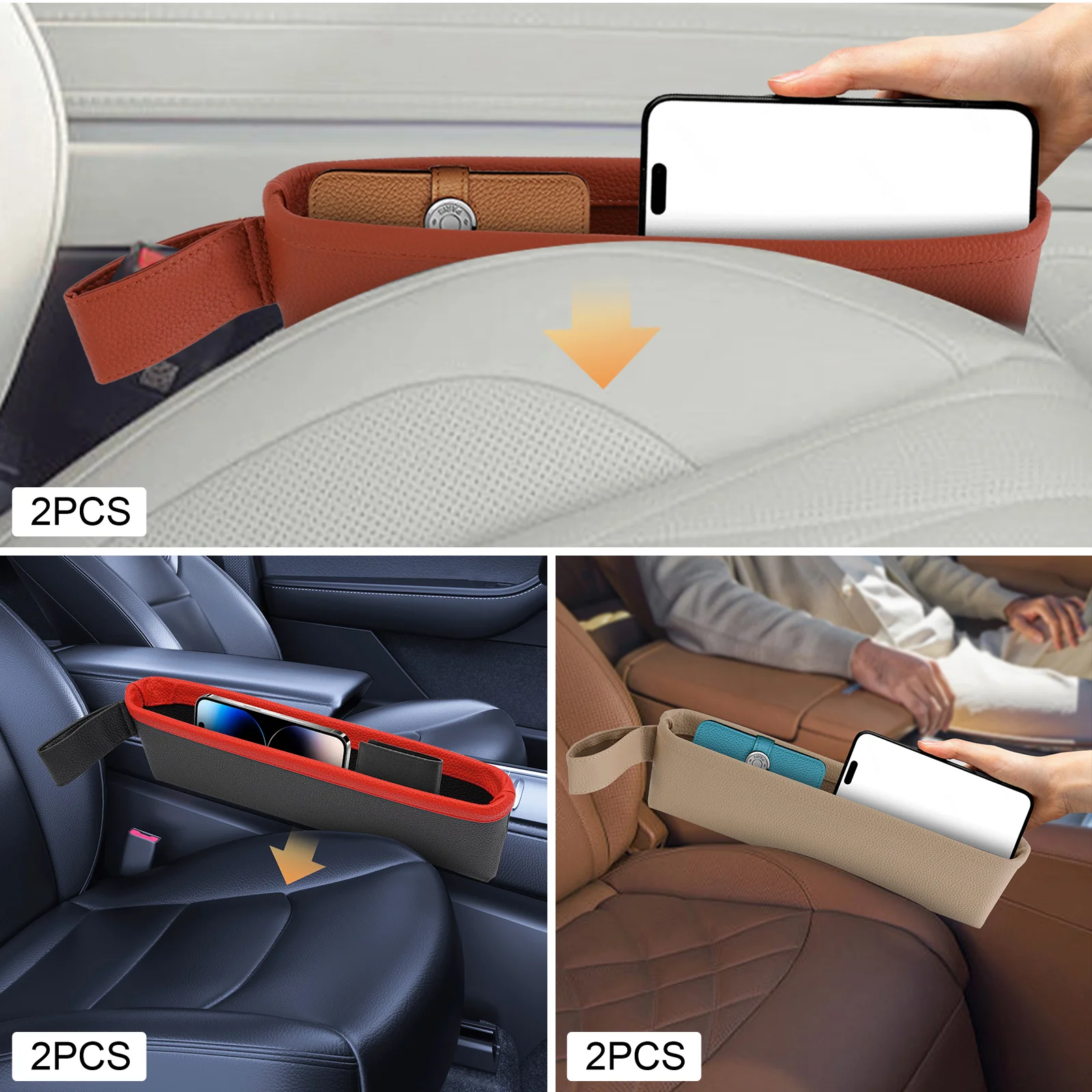 

Car Seat Pockets, Seat Catcher Holders, Car Console Side Organizer