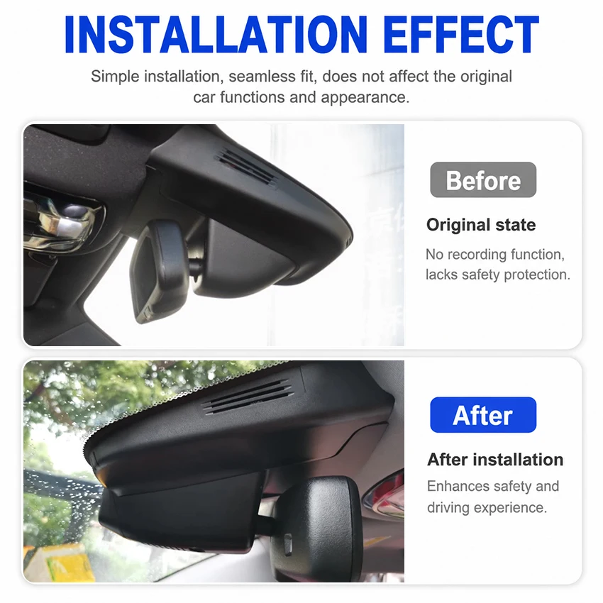 Car DVR Front and Rear 4K Dash Cam for Car Camera for Alfa Romeo Stelvio Giulia Stelvio Recorder Dashcam WIFI Recording Devices