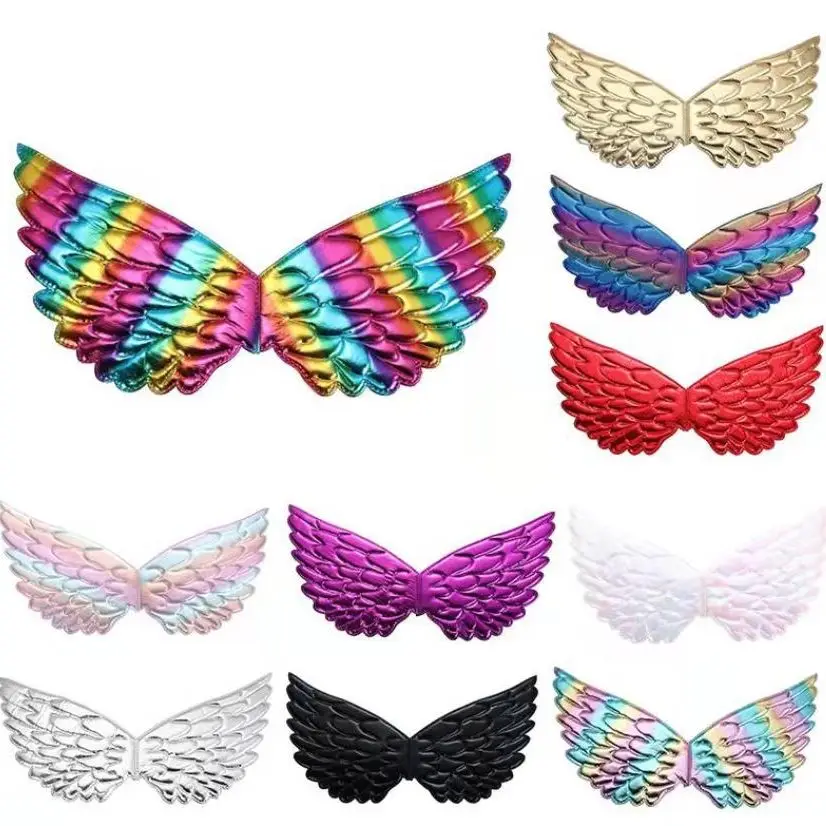 

15PCS Angel Fairy Rainbow Wings Fancy Dress Wing Halloween Wedding Birthday Party Costume Accessories Background Decoration