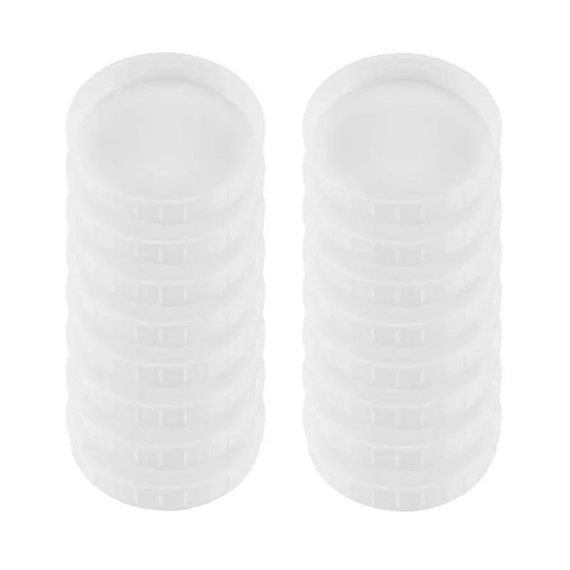 BHBD-16 Pack Wide Mouth Jar Lids,Plastic Storage Caps For Canning Jars,Leak-Proof And Anti-Scratch Resistant Surface