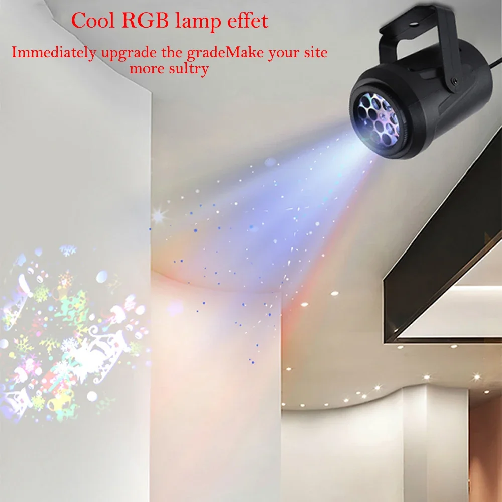 16 Patterns LED Laser Snowflake Projector Christmas Projection Light Rotating DJ Disco Light Xmas Party Stage Light EU Plug