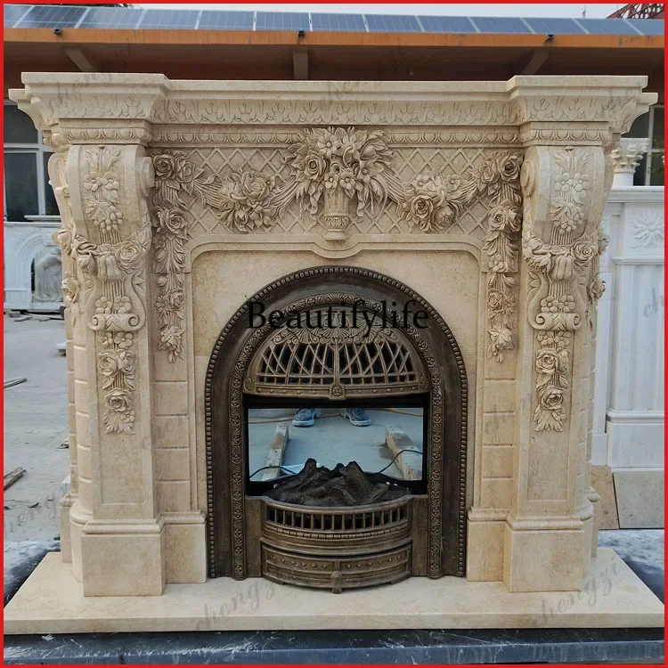 B567  European stone fireplace hand carved fireplace decorative cabinet indoor French fireplace marble