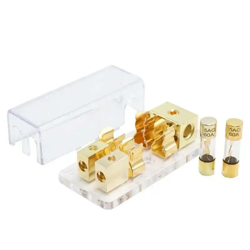 電源 1*0/2/4 AWG 入力 2*4/8/10 ゲージ出力オーディオステレオアンプ分配接続ブロック車用