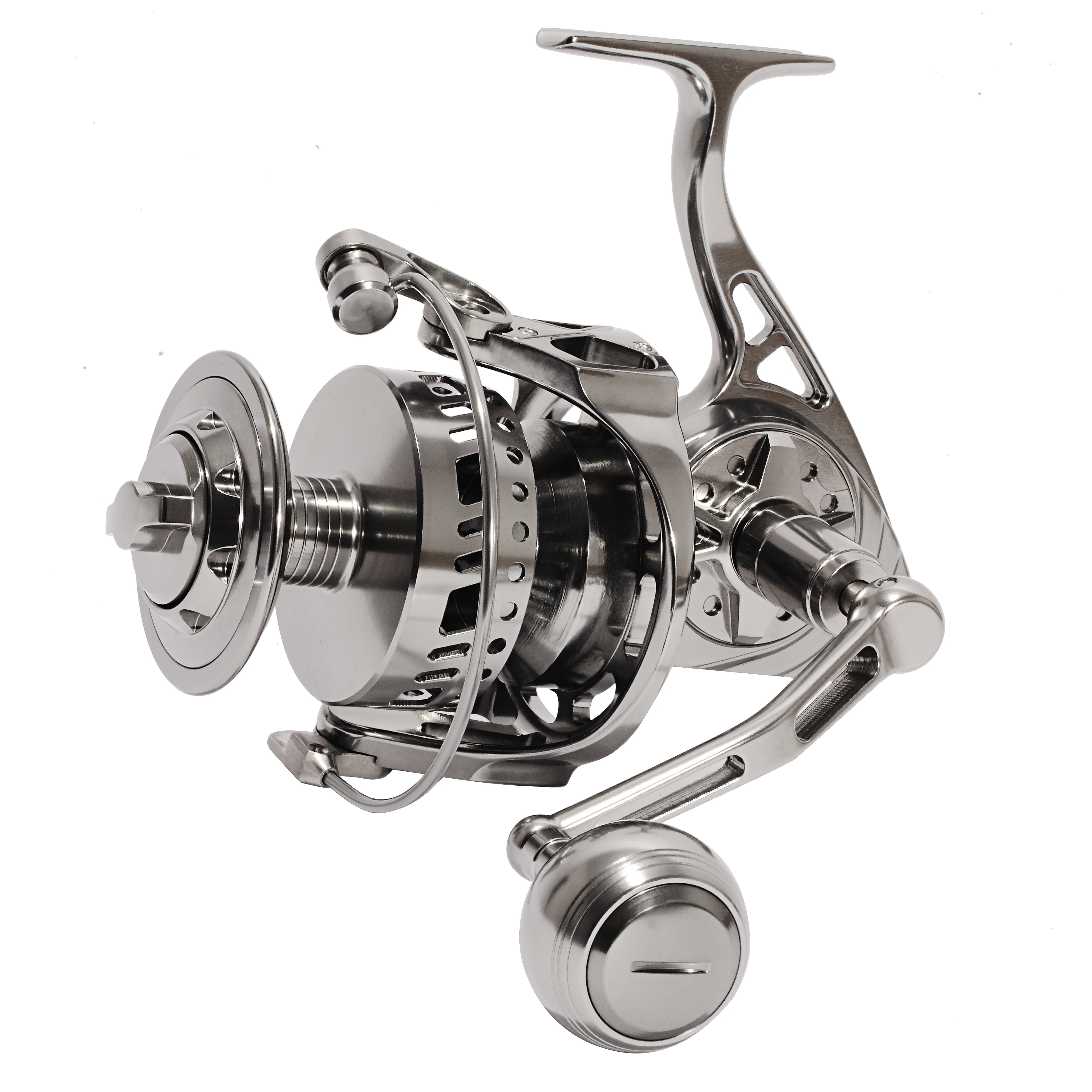 Carretilha de Pesca de Metal Completo com Drag Potente de 35kg, Modelo 7000, para Lançamento Longo, Pesca em Água Salgada, Barco, Offshore, Surf e Pesca de Grande Porte