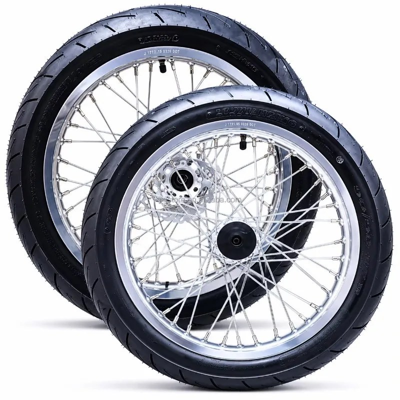 Front 17*1.85 Rear 17*2.15 Motorcycle Wheel Assembly CNC Hubs  Spoke Rims ightX S Dirt Bike