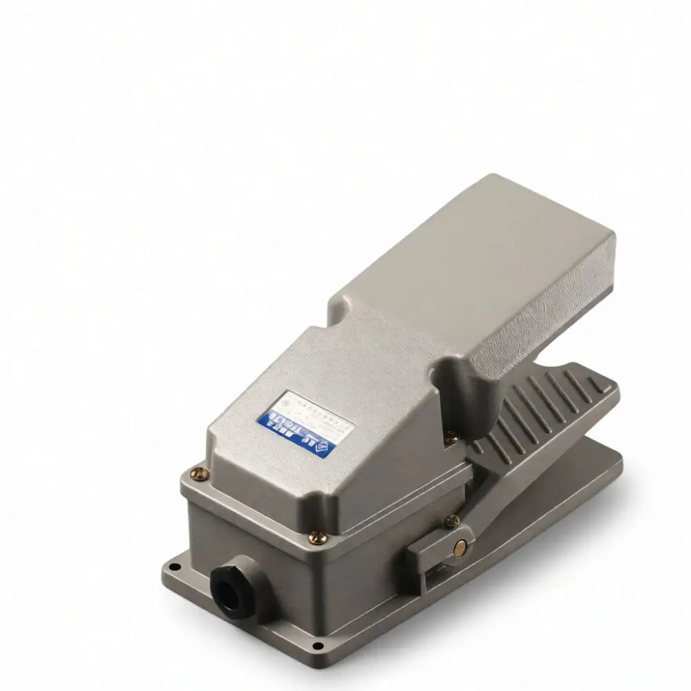 TFS 201 Dual Pedal Foot Switch Industrial Grade Aluminum Controller Machinery Operation Hands Free Electric Device