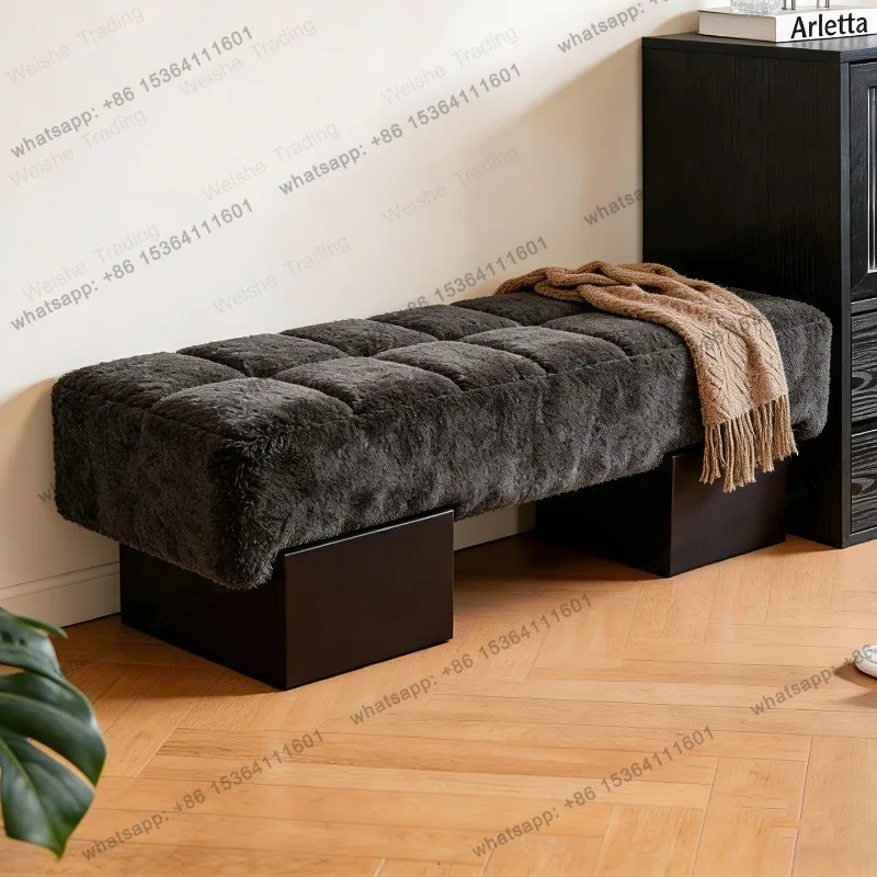Modern simple sofa stool living room home designer bedroom end of bed door shoe change stool