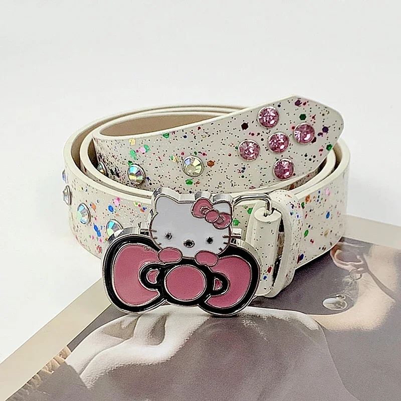 

Hellokitty Pink Belt Millennium Dopamine Ins Belt Jeans Layered Trendy hello kitty room decor