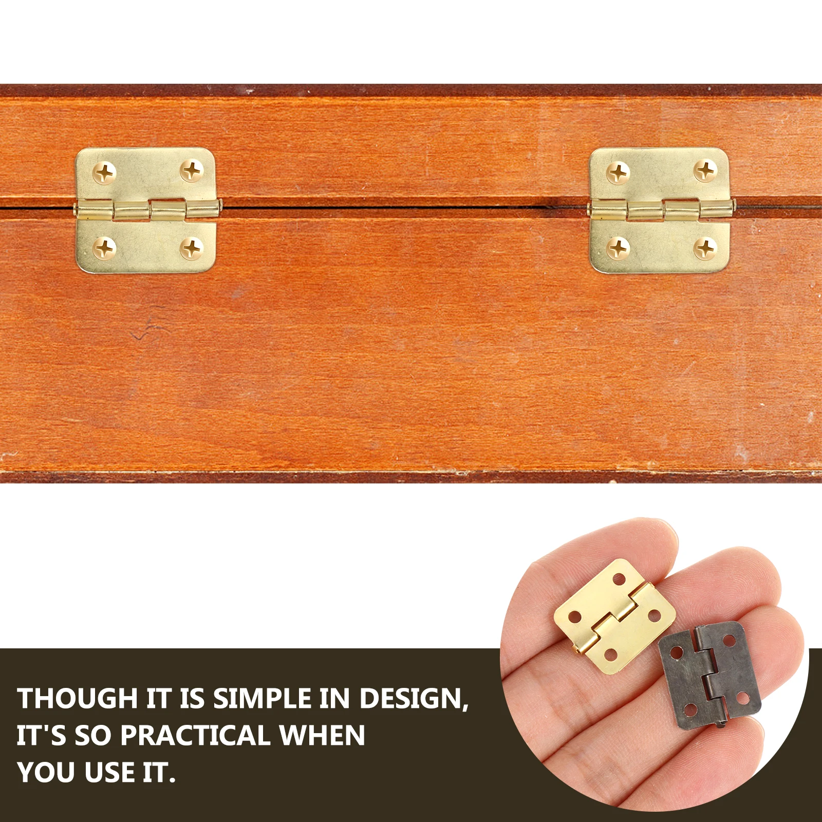 

1 Set Vintage With Screws Retro Cupboard Hinges Diy Wooden Box Hardware Replacement For Furniture Door Wood Box Fittings