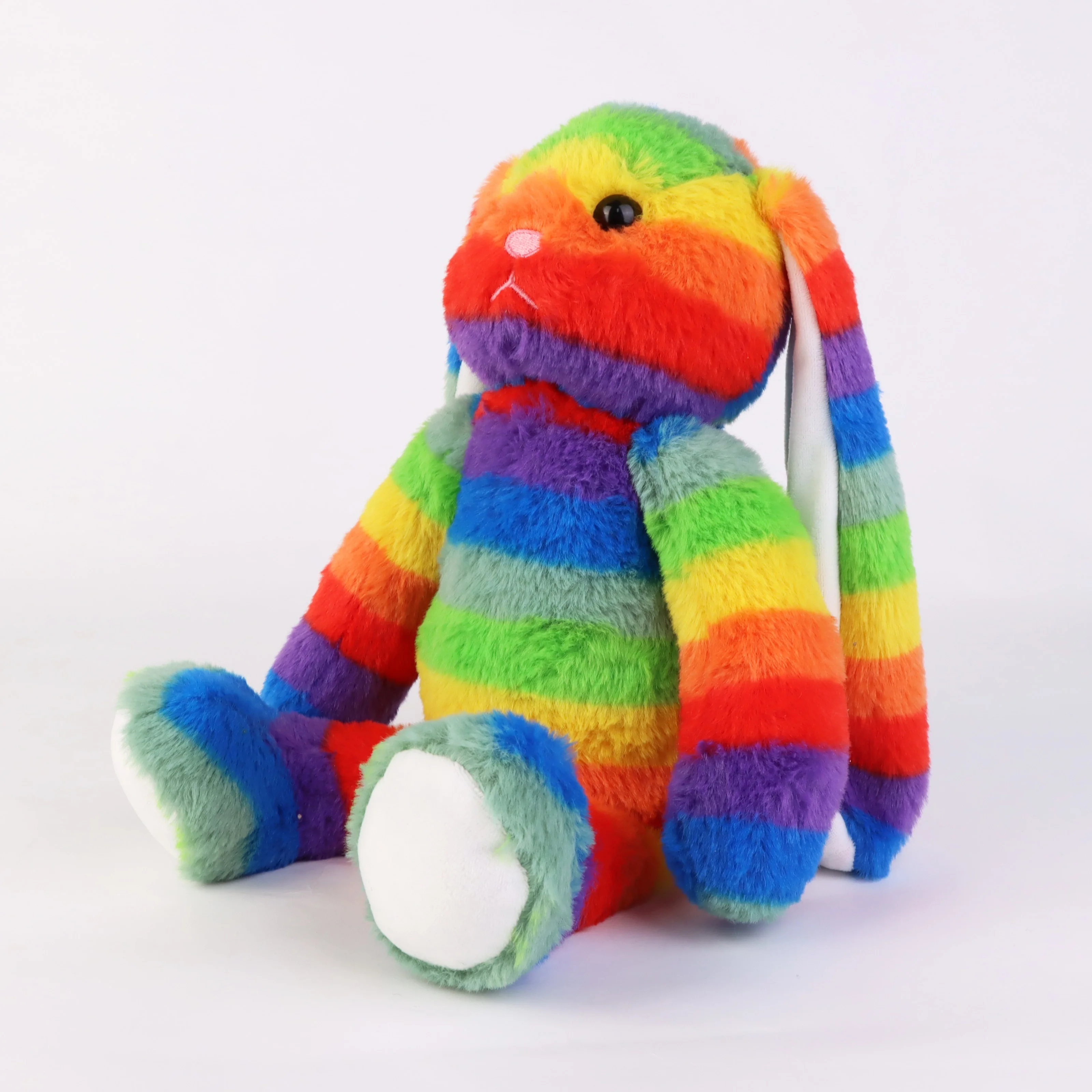 لعبة أرنب عيد الفصح كاواي القطيفة مع آذان طويلة دمية حيوانات محشوة ملونة رمي وسادة عيد الفصح وعيد الحب