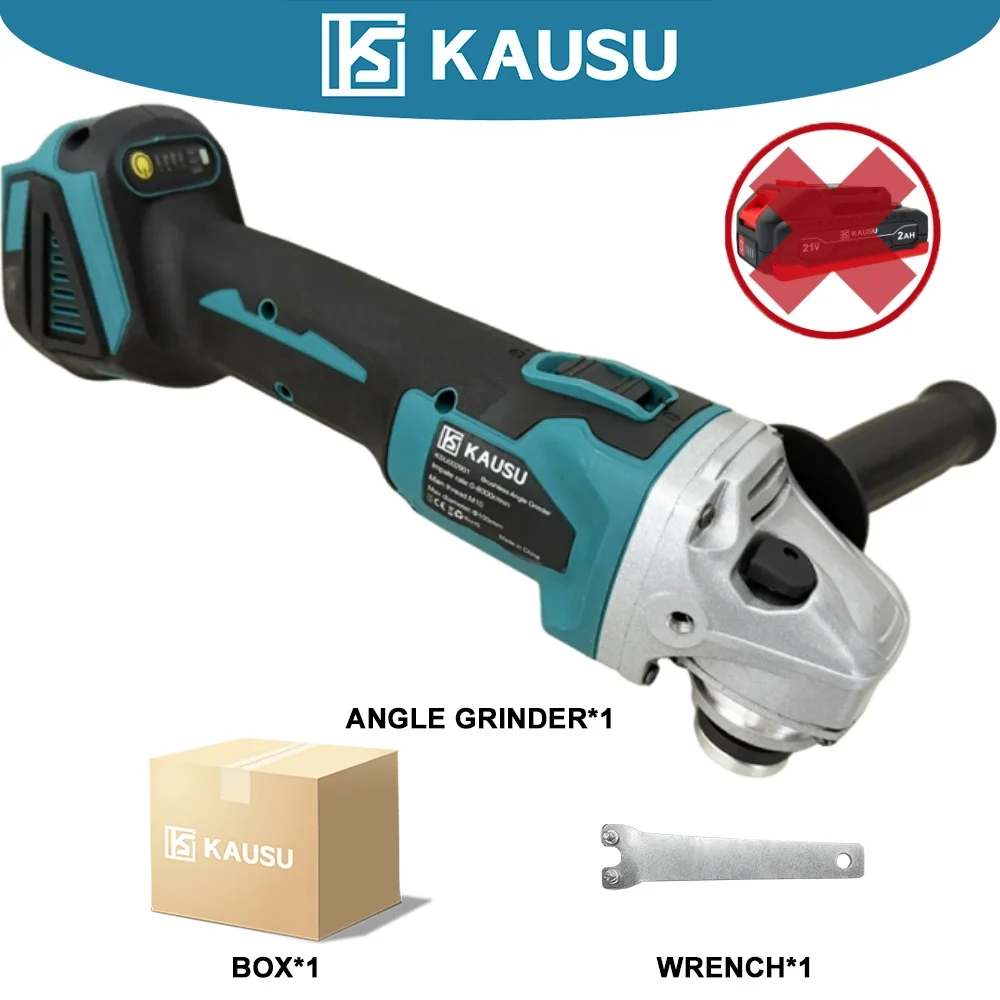 Bürstenloser 100 mm elektrischer Winkelschleifer, verstellbar, M10, wiederaufladbar, Schleifen, Schneiden, Holzbearbeitungswerkzeuge für Makita 18 V Akku