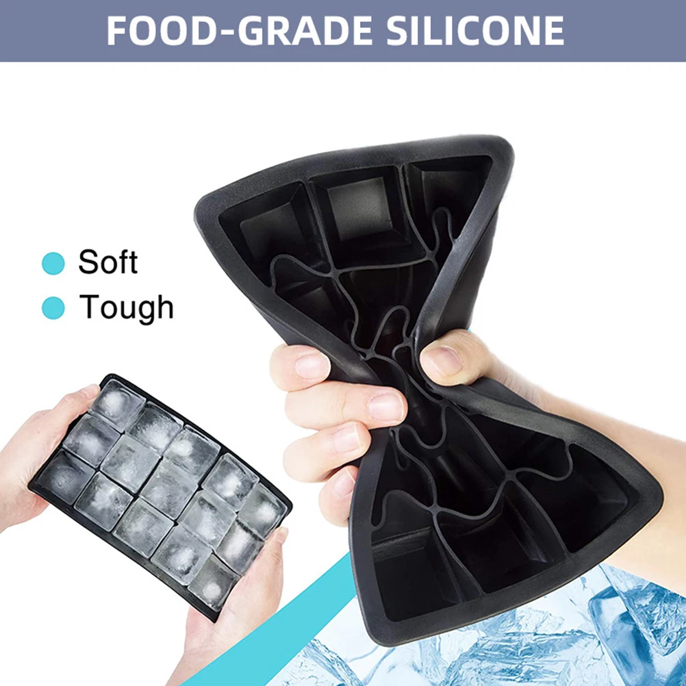 

2Pcs Trays 15 Grids Size for Silicone Cube Trays With Lids Cube Tray Parties Ice Tray Silicone Bars