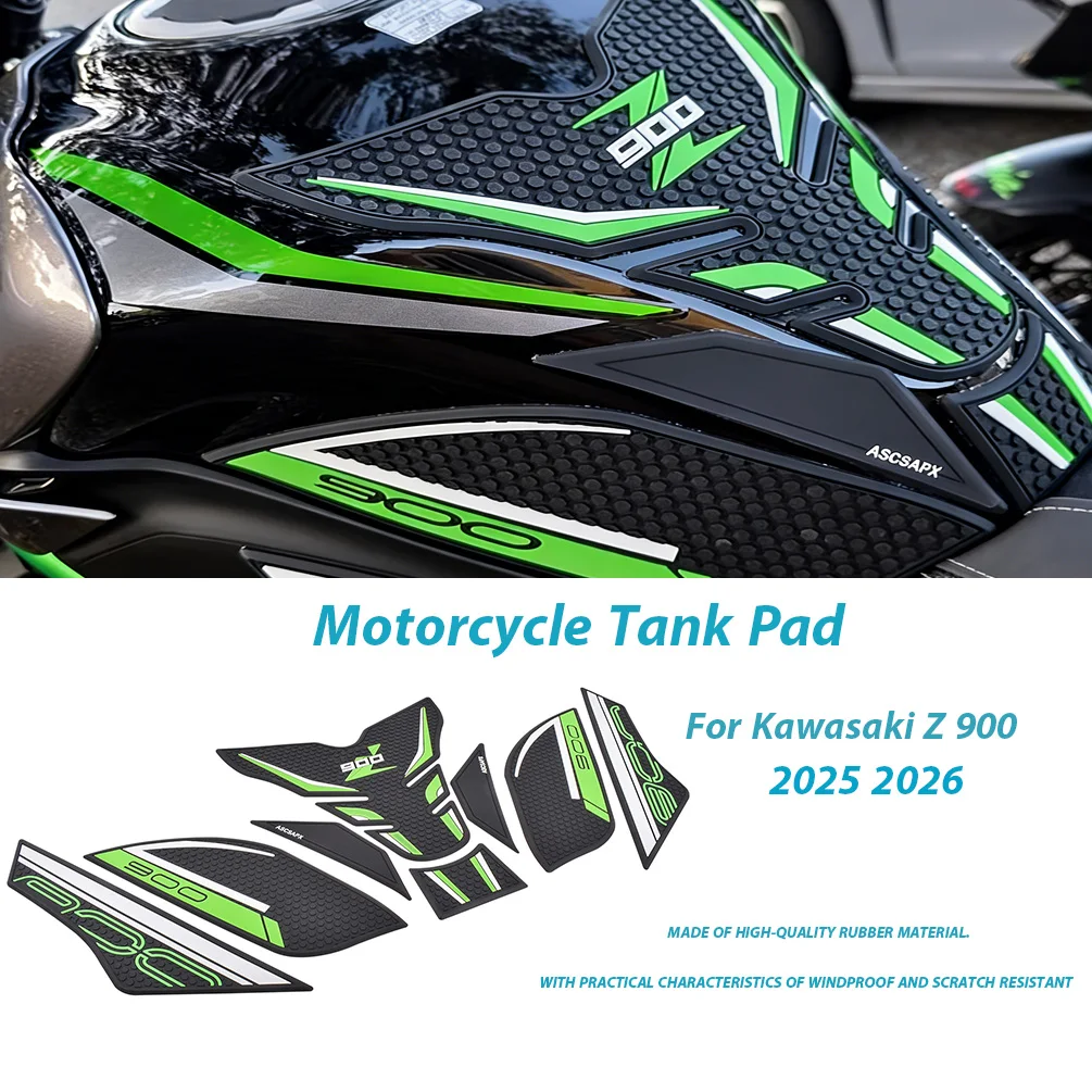 

﻿ For Kawasaki Z 900 2025 2026 Z900 Accessories Motorcycle Non-slip Side Fuel Tank Stickers Waterproof Pad Rubber Sticker