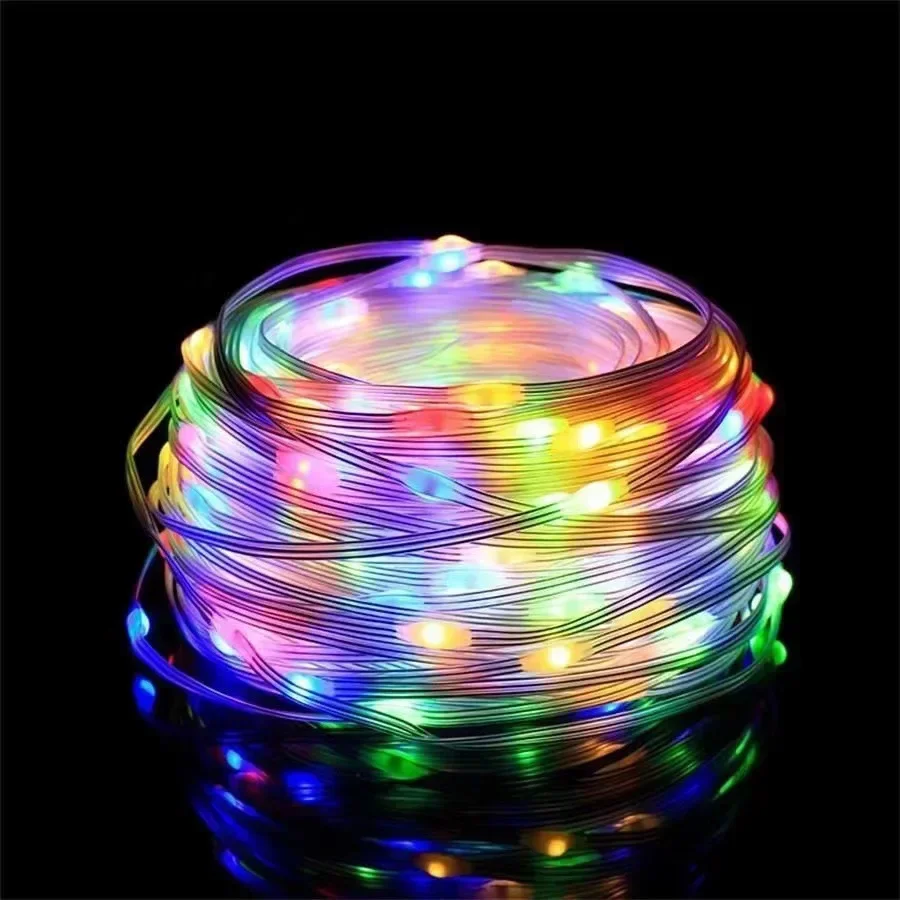 LED String Light Smart Bluetooth App Control Garland Waterproof Outdoor Fairy Lights For Christma Holiday Party Birthday Decor