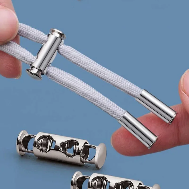 10 قطعة/المجموعة DIY أربطة الحذاء المعدنية أبازيم ثقب مزدوج رئيس خمر الخياطة سبيكة اليدوية الرباط سدادة تبديل قفل الحبل المشبك #5