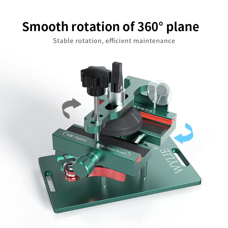 WYLIE 4 IN 1 Rotation Multi-Purpose Fixture 360° Mobile Phone Heating Free Screen Removal Separate Clamp Back Cover Diassembly image 3