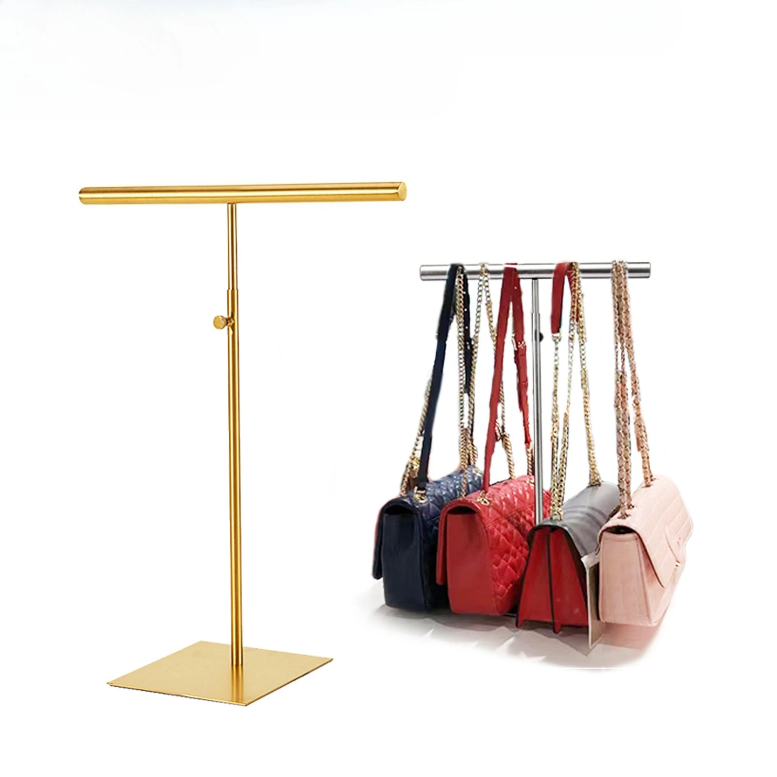 

Gold Silver Direct Supply Stainless Steel Silk Scarf Stand Clothing Store Tie Scarf Shelf Adjustable Jewelry Display Props