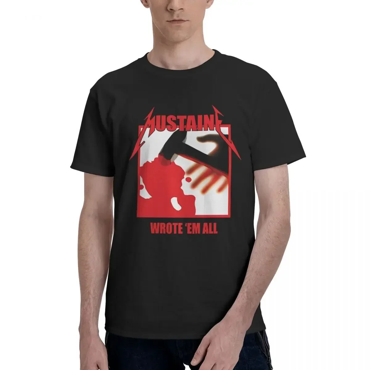 Mustaine, Wrote 'em All, Graphic 100% Cotton Casual Breathable Confortable Men Top New In Tops And T-Shirts T Shirt Men