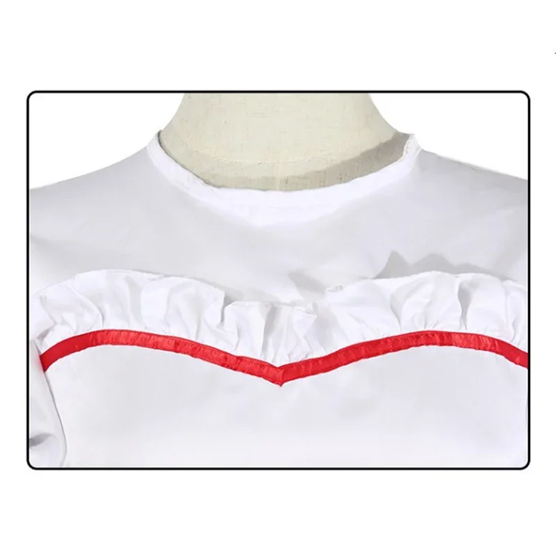 Movie Annabel Cosplay Costume for Women Kids Adult Halloween Costumes and Wig Horror Scary Fancy White Dress Outfits