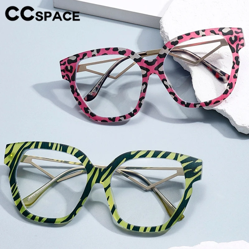 Color-blocked Square Reading Glasses Women Stylish Large Size Resin Optical Presbyopic Eyeglass Custom Diopter+50~+600 #304129