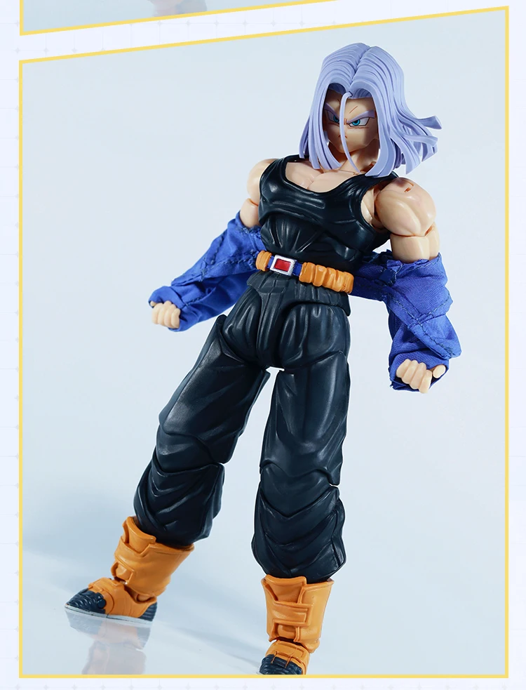 [ONLY CLOTHES]1/12 Scale Torankusu Jacket Coat Blue Vest Tank Cloth Clothes Model for 6inch Action Figure Doll Toys view 5