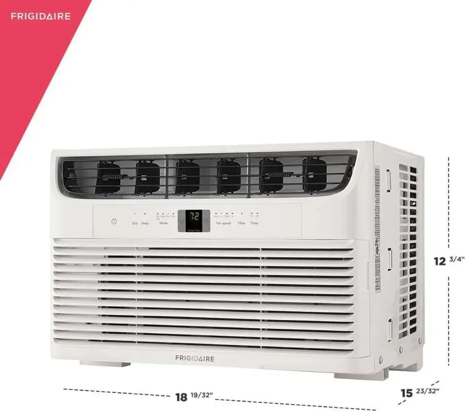 FFRA062WAE Window-Mounted Room Air Conditioner, 6,000 BTU with Multi-Speed Fan, Sleep Mode, Programmable Timer, in Wh
