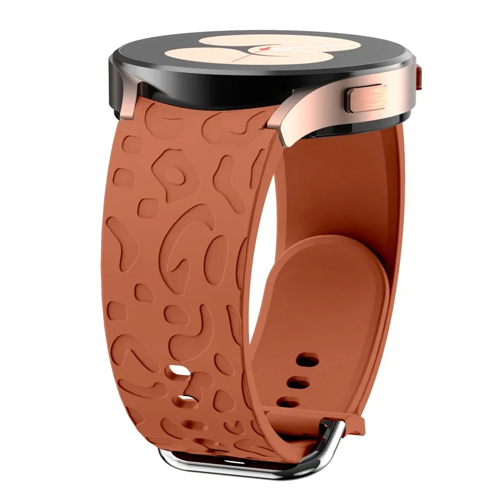 No Gaps Sports Silicone Leopard Print Strap For Samsung Galaxy Watch 6 5 Pro 45mm 4 Classic 47mm/46mm 40 44mm Bracelet Watchband