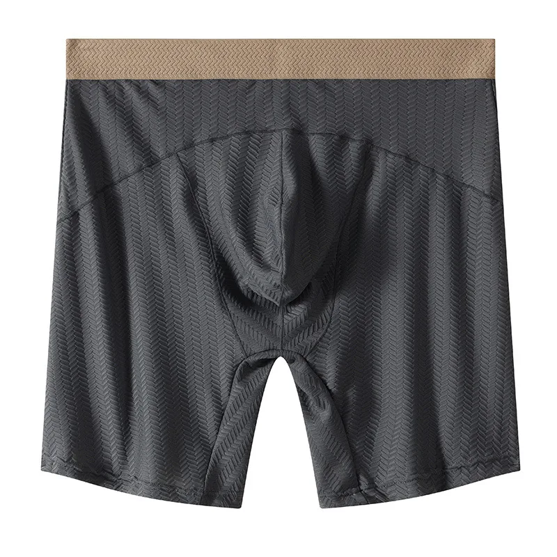 

Men Boxer Shorts Thin Underwear Man Breathable U Convex Pouch Middle Long Leg Underpant Male Panites ropa interior hombre M-XXL