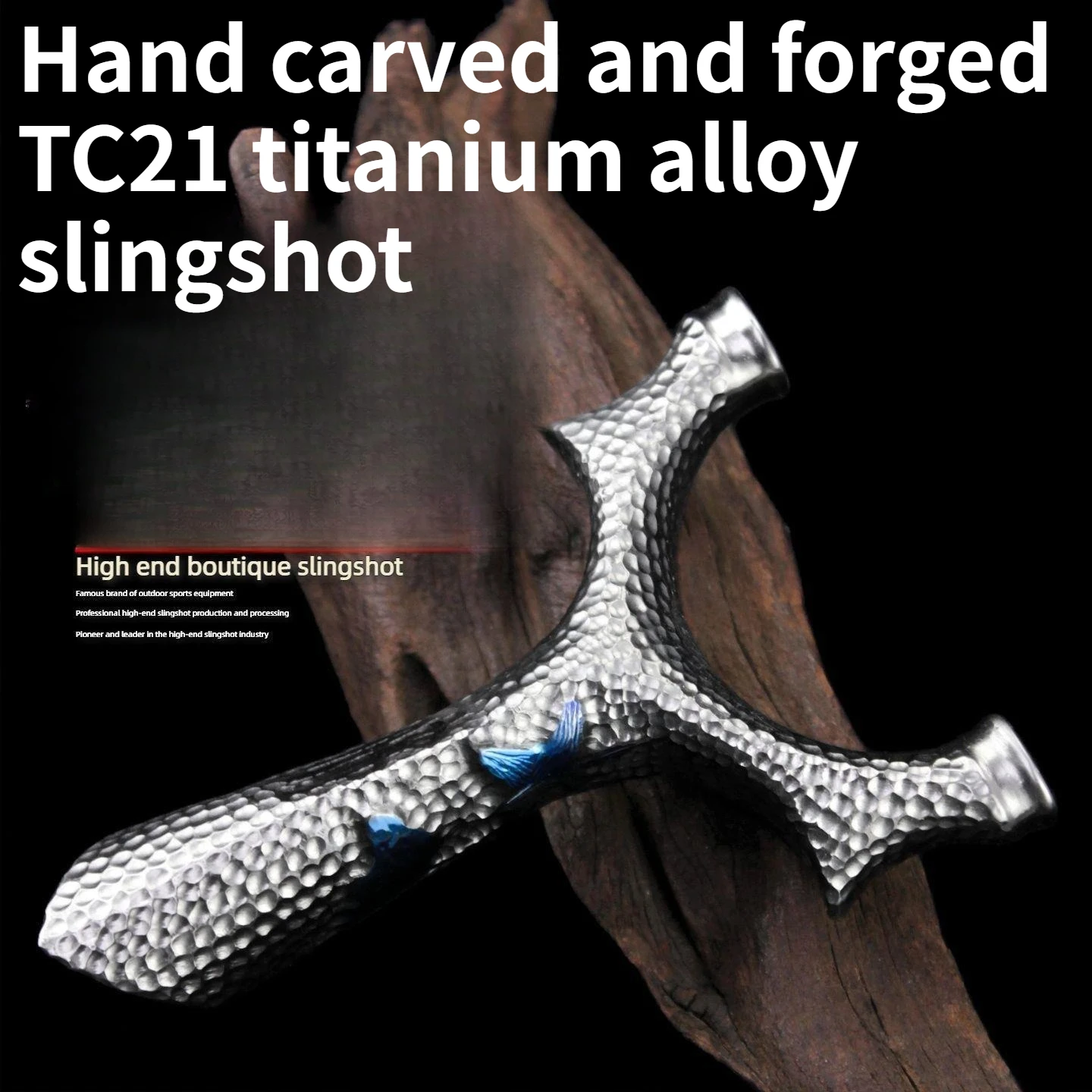 

TC21 Titanium Alloy High-precision and High-power Round Head Slingshot for Outdoor Competitive Portable Slingshot
