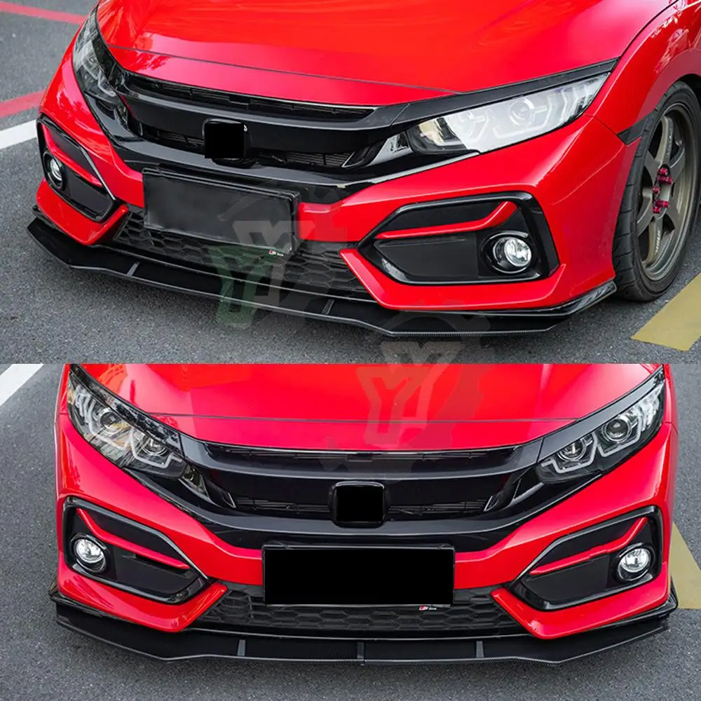 Per Honda Civic 10th Hatchback & Si 2020 2021 paraurti anteriore per auto Spoiler Splitter diffusore staccabile Body Kit Cover Guard