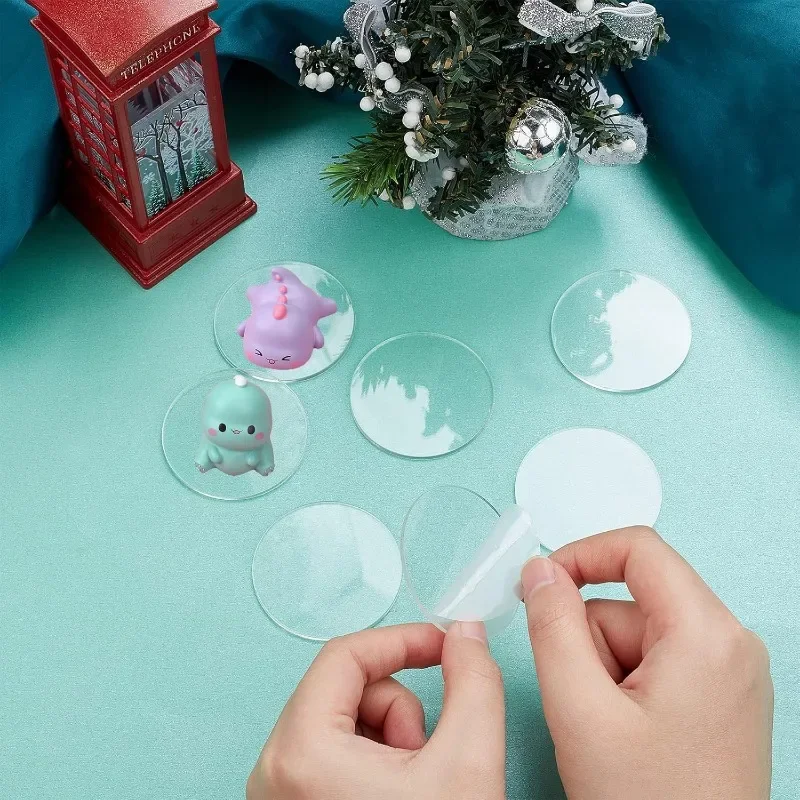 30 Pcs Clear Circles Acrylic Sheet 2 inch Circular Miniature Bases Blanks Acrylic Disc Flat Round Acrylic Base for Miniatures