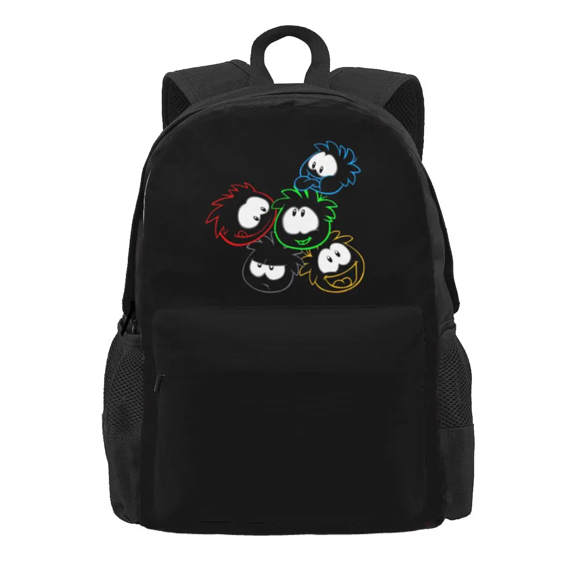 Club Penguin Puffle Group Backpack Daypack Large Capacity Kids BookBag School Bag Shoulder Bags for Men Women