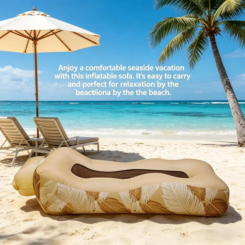 

Outdoor Inflatable Sofa Boat, Amphibious Portable Lazy Inflatable Bed, Camping Music Festival Mattress Cushion, Leisure Vacation