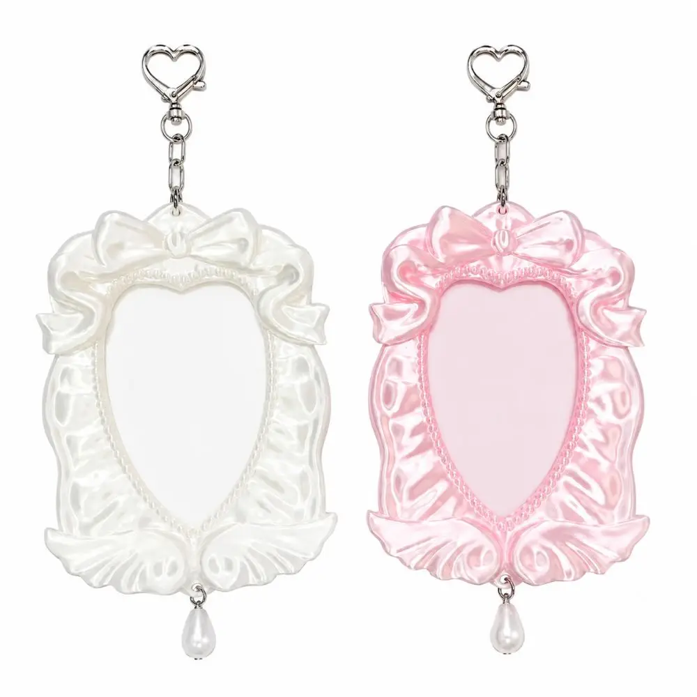 New 3 Inch Kpop Photocard Holder Bow Angel Picture Display Idol Photo Frame Storage Acrylic Card Holder Bag Pendant
