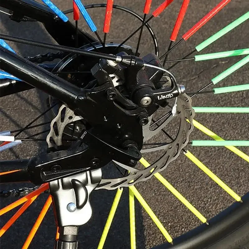 12Pcs Bicycle Wheel Spokes Reflective Sticker Colorful Tube Warning Safety Light DIY Reflector Reflective Safety Kit
