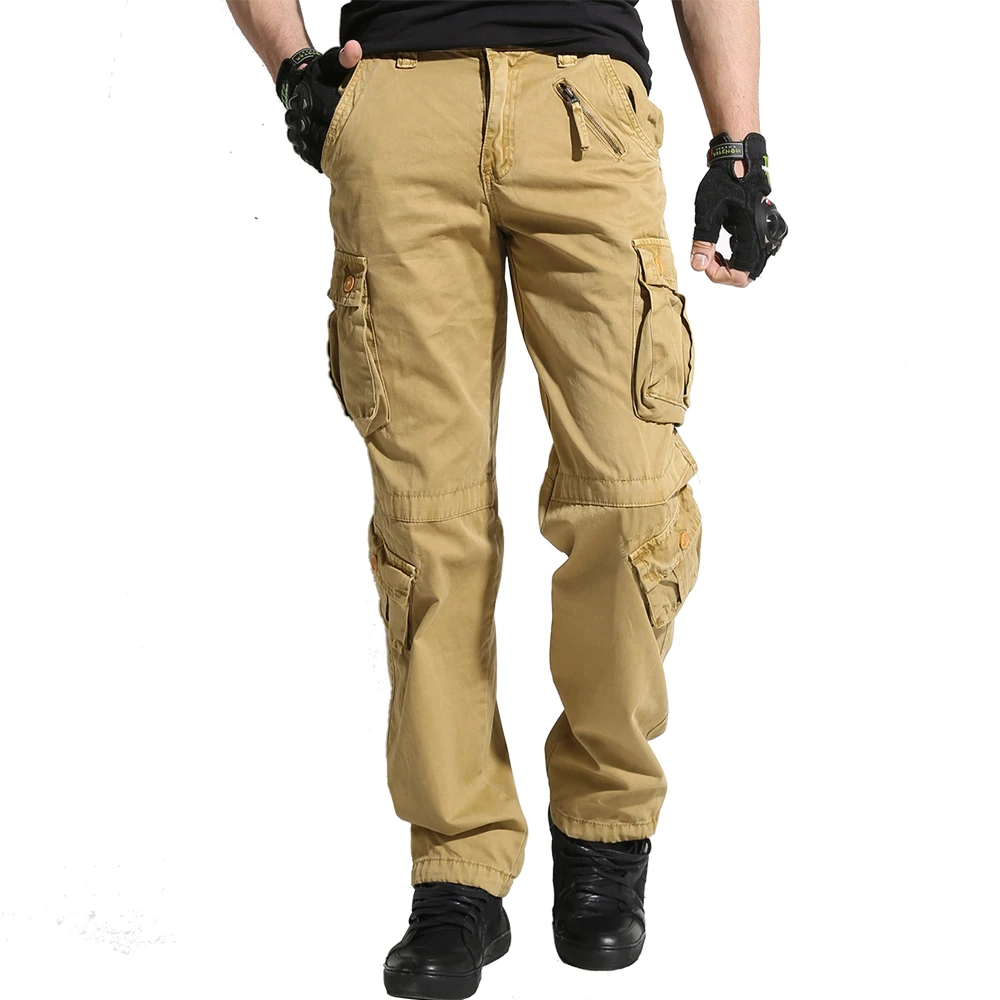 AKARMY Mens Casual Joggers Pants -  Camouflage Men's Cargo Pants Fashion Multi Pockets Tactical Combat Sweatpants Pants Casual