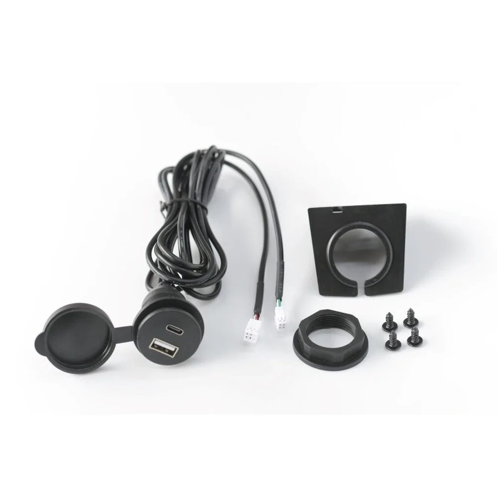 Waterproof Car Dash Mount USB Port Panel Interface Extension Cable 150cm for 4PIN 6PIN Navigation Audio Devices