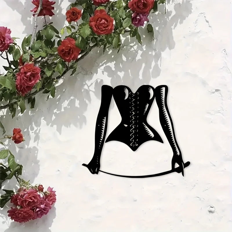 CIFBUY Metal Wall Art Erotic Silhouette Decor Black Iron Plaque for Bedroom Living Room Indoor Outdoor Home Decoration