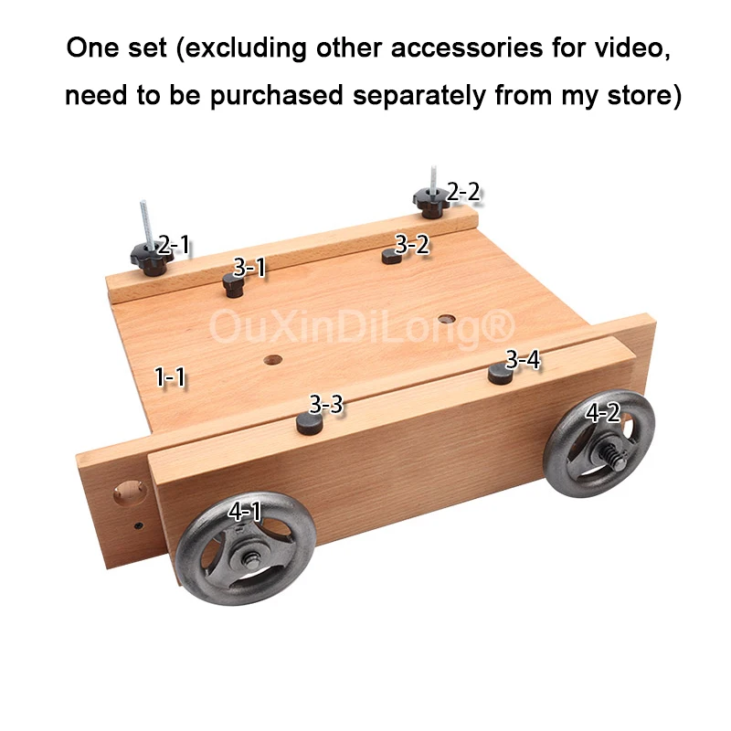 1Set Mini Beech Wood Workbench Handwheel with Moxon Vise Carpenter Workbench Vise Complete Portable FG942