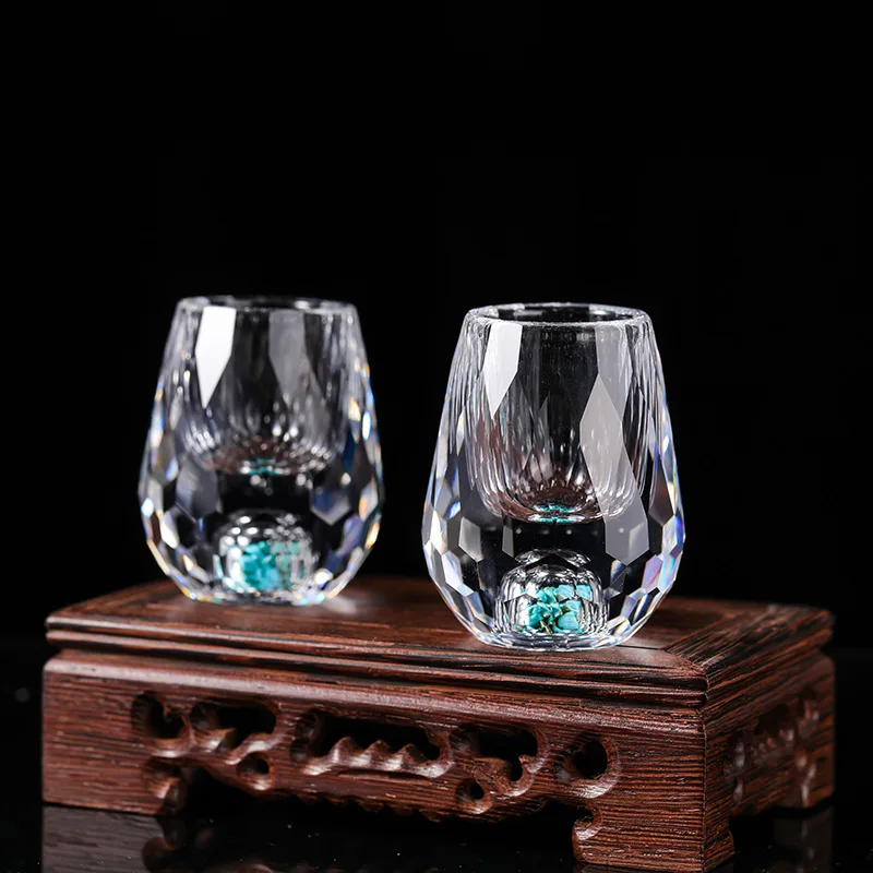 Gold Foil Crystal Mini Wine Glass 4